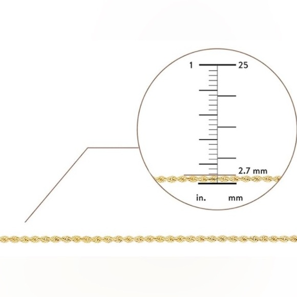 14k Yellow Gold Filled Bracelet - 2.7mm Thick, 7.5 Inches Long - New Condition - Picture 3 of 5